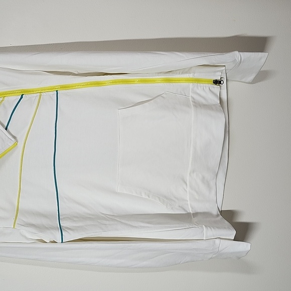 Venus asymmetrical zip up long sleeve top cowl turtleneck athletic wear Women M - Picture 3 of 8